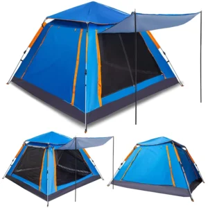 Popup Spring Ultralight Luxury Camping Tent Outdoor Rainproof 4-person Family Camp Tent