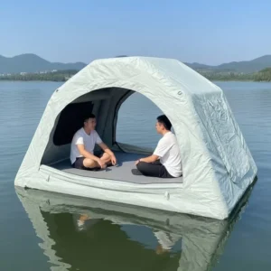 Portable 1-2 Person Inflatable Tent Waterproof Four-season Air Pole Camping Tent Lightweight Glamping Air Tent with Pump