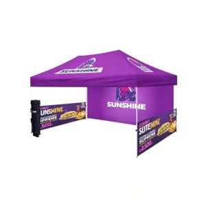 Portable 10×10 FT Pop-Up Canopy Tent with Sidewalls, Heavy-Duty UV-Protective Outdoor Shelter