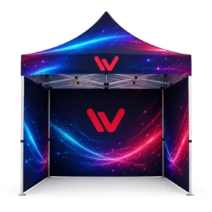 Portable 10x10ft Custom Logo Printed Pop Up Canopy Tent Waterproof Windproof