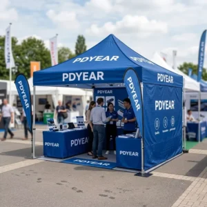 Portable 10x15FT Canopy Tent Rust-Proof Aluminum Alloy Easy Folding Custom Printed Waterproof UV Resistant