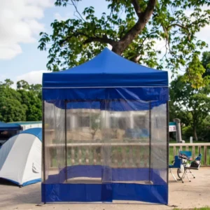 Portable 2×2 Folding Pop up Gazebo Waterproof Steel Canopy Tent with 4-Side Walls for Outdoor Trade Show Exhibitions