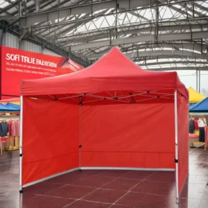 Portable 3 x 3m Heavy-Duty 40mm Hexagon Steel Pop-Up Folding Gazebo Tent, Windproof