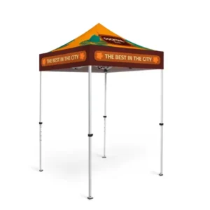 Portable 5x5ft Pop-Up Canopy, Waterproof, UV-Resistant 600D Fabric, Quick Setup, Outdoor Trade Show