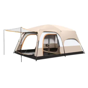 Portable Automatic Four-Season Double-Layer Tent for 3-4 People with Two Bedrooms