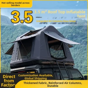 Portable Automatic Inflatable Car Rooftop Tent Waterproof Hard Shell Aluminum Oxford Fabric Four-Season Outdoor