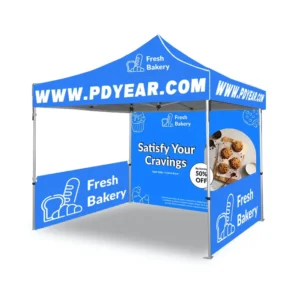 Portable Commercial Gazebo Custom Dye Sublimation Printed Awning Tent 10ftx10ft Aluminum Advertising Marquee for Events Market