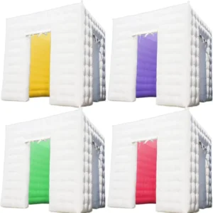 Portable Custom Outdoor Cube Inflatable Party Tent LED Lights Air Conditioner HD Digital Printing Aluminum Frame Easy
