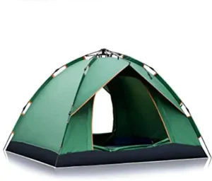 Portable Double Canvas Four-Season Camping Tent, Camouflage, Automatic Opening, Waterproof, for Outdoor Hiking and Beach