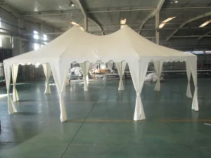 Portable Double Peak Pagoda Tent 240gsm Waterproof Canopy Heavy Duty 38mm Steel Pipe Wedding Marquee Shelter with Side Windows