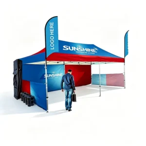 Portable Exhibition Tent 10×10 10×20 FT Pop up Trade Show Canopy With Sidewalls Heavy Duty Outdoor Event Shelter Custom Logo
