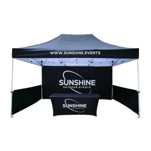 Portable Exhibition Tent 10×10 FT Pop up Canopy With Sidewalls Custom Trade Show Tent Heavy Duty Outdoor Shelter UV Protection