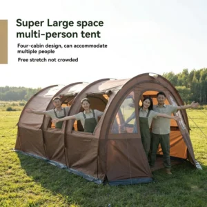 Portable Family Camping Tent 4 6 People Rainproof Sunscreen Multi room Polyester 3000mm Outdoor Tent
