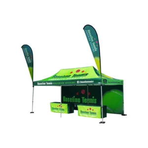 Portable Folding Gazebo Wall Canvas Canopy Tent 10×10 10×15 10x20ft Pop up Car Wash Advertising Tent