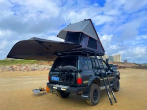 Portable Folding Outdoor Quick-Opening Double-Layer 2-3-Person Extended SUV/Truck Car Rooftop Tent Oxford Hard Shell