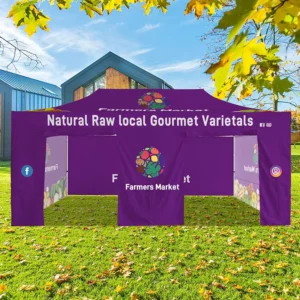 Portable Folding Polyester Pop-Up Tent Windproof Canopy for Outdoor Events and Trade Shows