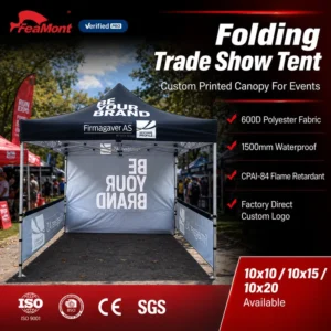 Portable Folding Waterproof Tent Pop-up Canopy for Outdoor Event, Trade Show and Market Stall Commercial Use OEM Supplier
