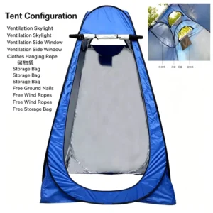 Portable Four-Season Pop Up Camping Shower Tent Nylon Waterproof Fabric for Outdoor Use Hiking Picnics Beach Fishing