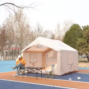 Portable Hand Pump Inflatable PVC Oxford Camping Tent Waterproof Windproof 4 Seasons Cabin Tent Easy Setup