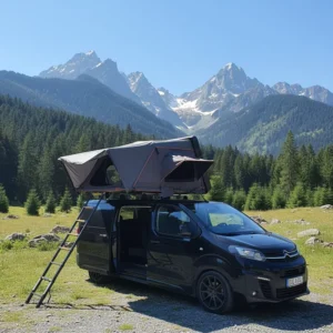 Portable Hard Shell Roof Tent, Easy Set Up, Fast Open for Offroad Car, Camper Van Camping
