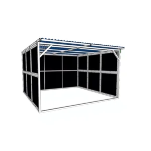 Portable Horse Stall Fronts Kit with Dutch Barn Shelter Panels, Modular Enclosure