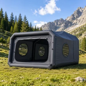 Portable Inflatable Camping Pod Tent Waterproof Oxford Capsule Air Tent Windows Three Season UV Resistant Quick Open For Outdoor