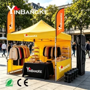Portable Instant 10×10 Aluminum Pop-Up Tent, Windproof, for Camping and Beach