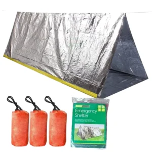 Portable Life Saving Emergency Tube Tent Waterproof Windproof PET Mylar Heat Retention Shelter for Winter Camping