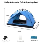 Portable Lightweight Oxford Automatic Pop-Up Camping Tent for Hiking and Backpacking