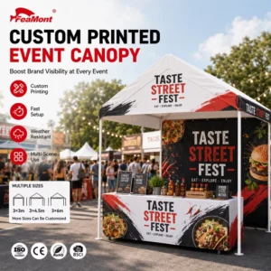 Portable Market Tent 10x20ft Outdoor Vending Tent Waterproof Exhibition Canopy for Pop up Shop and Sales