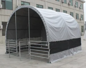 Portable Metal Frame Tent Dome Nature Pressure Treated Wood Animal Livestock Horse Shelter