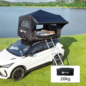 Portable One-Bedroom Oxford Car Side Shelter Tent for SUVs, Black, Fits 2-3 Persons