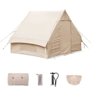 Portable Outdoor Camping Complete Set Equipment Waterproof Thickened Canopy Tent Oxford Inflatable Air Tent 6-8 Person
