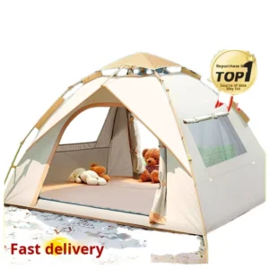 Portable Outdoor Folding Tent Fully Automatic Oxford Material Rainproof Thickened Summer Overnight Camping Indoor Beach Use