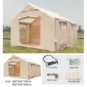 Portable Outdoor Large Inflatable House Tent Waterproof Oxford Fabric Cabin Sunshade for Camping and Outdoor Activities