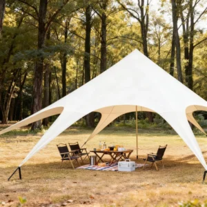 Portable Outdoor Oxford One-Bedroom Waterproof Stretch Canopy Tent with Aluminum Poles for Camping Sun Shelter