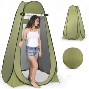 Portable Outdoor Pop-up Privacy Shower and Camp Toilet Tent with Window