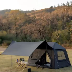 Portable PVC Inflatable Air Dome Tent for 4-6 Person Family Camping, Four-Season Waterproof