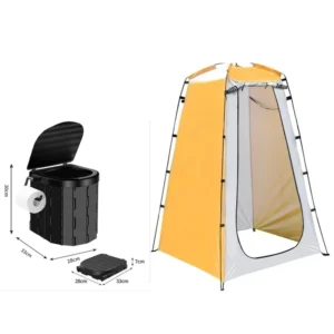 Portable Pop-Up Privacy Tent Windproof Waterproof UV Resistant Instant Shower Changing Toilet Shelter for Camping and Beach