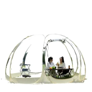 Portable Pop-Up Round Transparent Picnic Tent Waterproof Windproof Shelter for Beach Garden and Camping