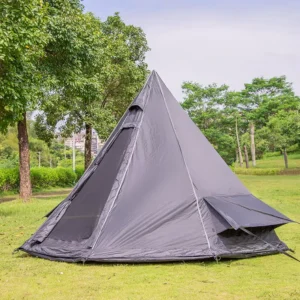 Portable Pyramid Camping Tent Outdoor Overnight Use with Storm Resistant Waterproof Design Spacious Indian Style Shelter