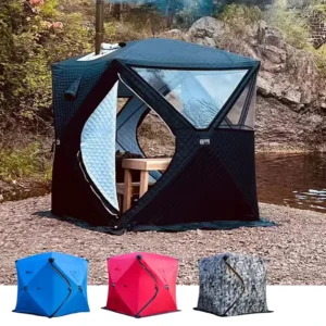 Portable Sauna Tent Cot Three-Layer Waterproof Insulation Winter Ice Fishing Pop-Up Camping Outdoor Steam Tent
