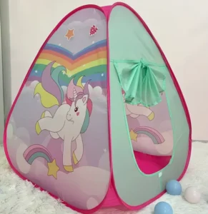 Portable Single-Layer Custom Kids Toy Pop up Tent Soft Durable Polyester Playhouse Foldable Indoor Play 90cm Sports Style