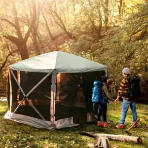 Portable Six-Sided Oxford Mesh Canopy Tent, Ventilated Four-Season One-Bedroom Pavilion, Waterproof Outdoor Awning