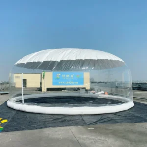 Portable Swimming Pool Led Transparent Bubble Tent Pvc Inflatable Pool Cover Dome Tent for Pool/event