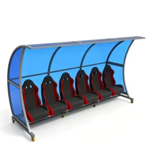Portable Team Shelter Bench Impact Resistant Awning for Outdoor Football Competition
