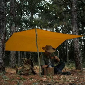 Portable Waterproof Canvas Sun Shelter Awning Camping Beach Climbing Tour All Seasons Bushcraft Supplies Tarp Sunshade