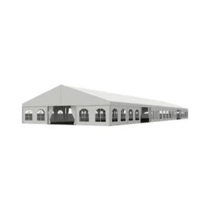 Portable Waterproof Event Tent with Transparent Customizable Main Hall for Weddings and Events