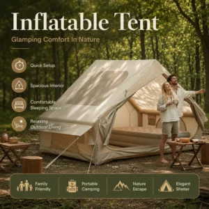 Portable Waterproof Lightweight Inflatable Air Tent 2-4 Person Outdoor Camping Tent