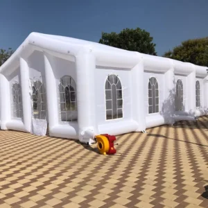 Portable White Transparent-Window Inflatable Party Tent for Weddings and Events